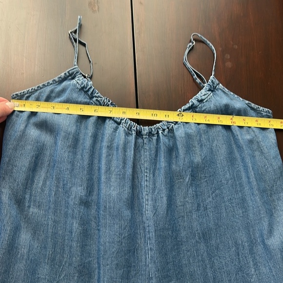 LOVESTITCH Tencel Chambray Jumpsuit Wide Leg Women Size M - Picture 9 of 15